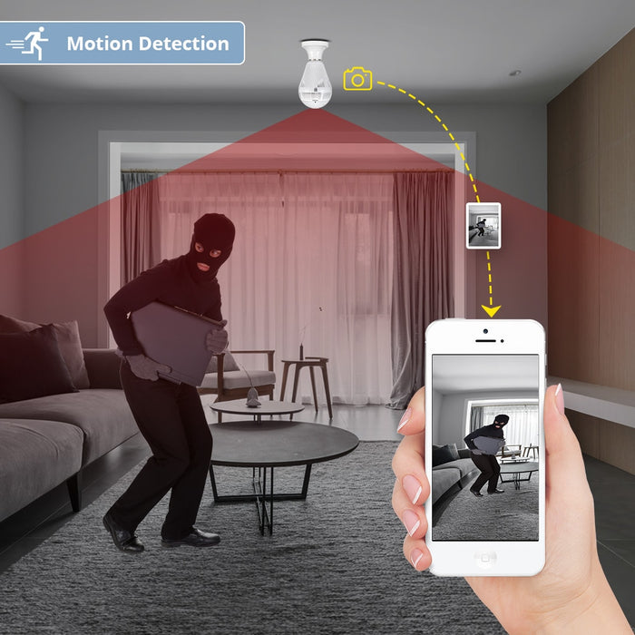 Fisheye Bulb LED Camera
